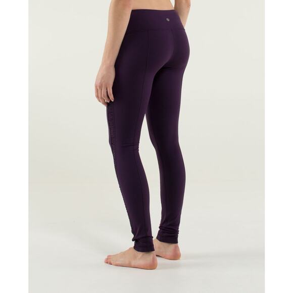Lululemon Practice Daily Pants Leggings in Deep Zinfandel, Size 4 - Picture 3 of 12